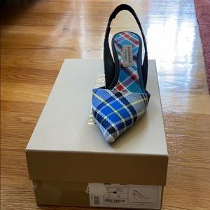 Burberry tartan sling back heels